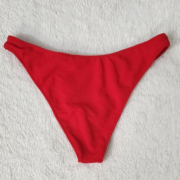 New!Set Montce Red crimson Micro Scrunch Lulu Swimsuit - Picture 12 of 14